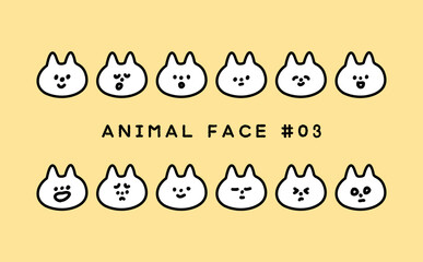 ゆるいネコのいろんな表情アイコン12種セット