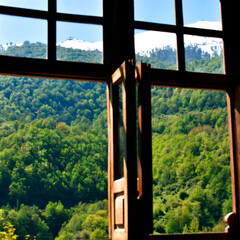 Fototapeta premium view through the window