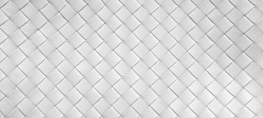 White weave leather texture pattern background