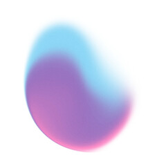 Holographic Gradient Abstract Shape With Grain Texture