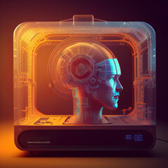 Biometric 3D Print of a Human Head 3D Printing Process