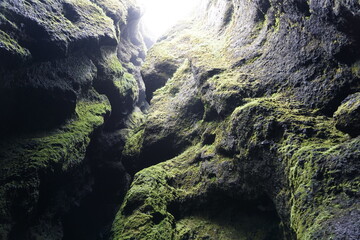 Raudfeldsgja Cave on Snaefellsnes Peninsula in Iceland