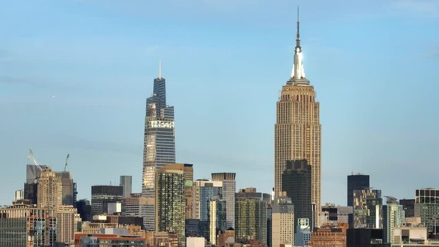 Empire State Building New York - aerial footage - drone photography