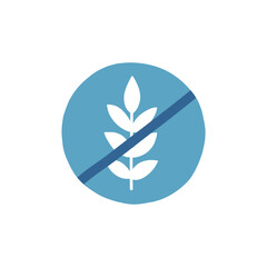 gluten free badge doodle icon, vector color line illustration