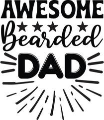 Awesome Bearded Dad SVG