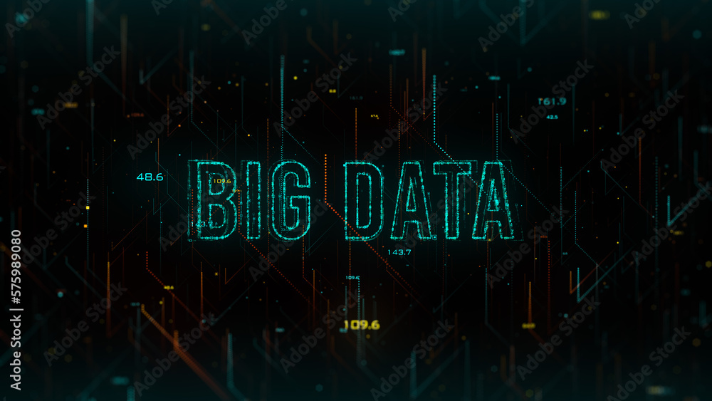 Poster futuristic bluish green orange glowing shine big data text lines effect with vertical slanted dotted