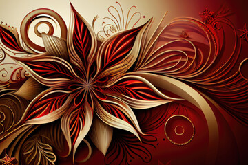 abstract floral background created with Generative AI technology