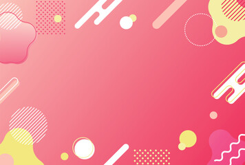 背景イラスト_メンフィス_ピンク