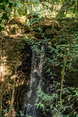 waterfall in the forest of bomarzo