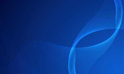 Blue gradient background with modern line wave effect, technology banner background design
