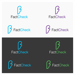 Fact Check Web Iconic Logo Design with Letter F