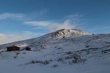 Fototapeta na wymiar Winterlandschaft in Norwegen, Hardangervidda Winterwonderland