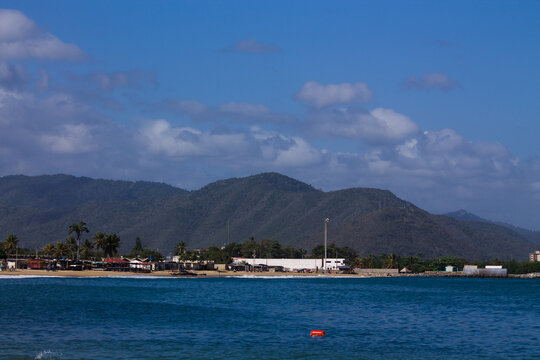 Vacations in the Venezuelan Caribbean, beach on the shores of Puerto Cabello