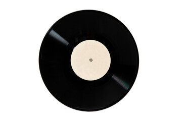 A plate for playing melodies on a turntable, gramophone, isolated on a white background