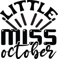 Little miss  october SVG