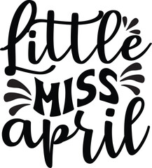 Little miss april SVG