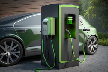 Fototapeta na wymiar charging station for the electric car