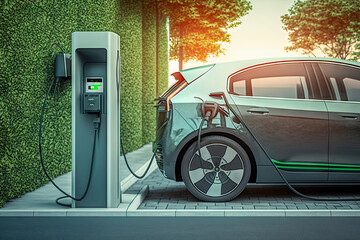 Fototapeta na wymiar charging station for the electric car