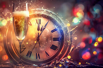 Fototapeta na wymiar New year eve celebration background