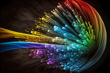 colorful internet cables