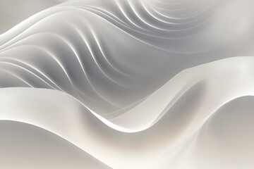 Obraz premium Light Background Waves Design with dune like graphic elements in light white gray beige colors. Perfect for business cards, flyers design or brochures. Ai generated