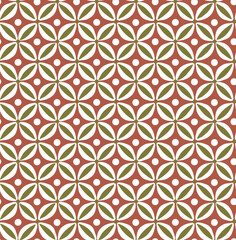 Abstract Retro Geometric Dots Florals Psychedelic Minimalist Seamless Pattern Trendy Fashion Colors Tile Style Concept Perfect for Allover Fabric Print or Wrapping Paper