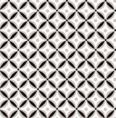 Abstract Retro Geometric Dots Florals Psychedelic Minimalist Seamless Pattern Trendy Fashion Colors Tile Style Concept Perfect for Allover Fabric Print or Wrapping Paper