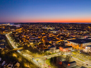 Fredrikstad Sentrum with Sunset