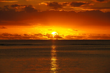 sunset at the beach - mauritius
