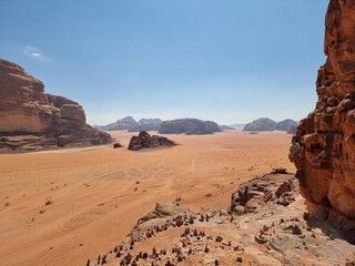 Wadi Rum, Jordan - February 24th 2023: Desert