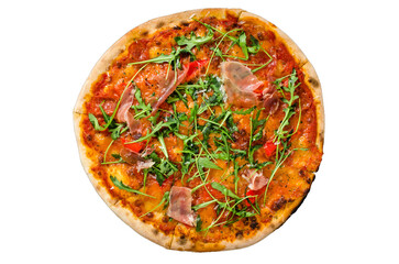 Italian pizza on dark background