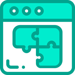 Web Puzzle Color Icon