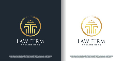 Fototapeta premium law logo design with creative concept premium vector