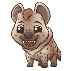 Vector illustration of Cartoon Hyena