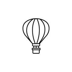 hot air balloon icon luxury holiday design on white background