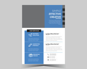 Corporate business flyer design and vector template.