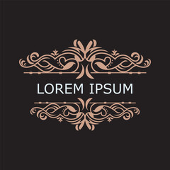 Luxury Logo template flourishes elegant ornament Fashion vector illustration