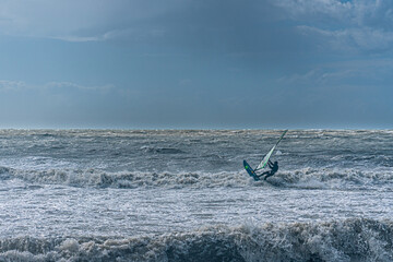 windsurfer in the sea