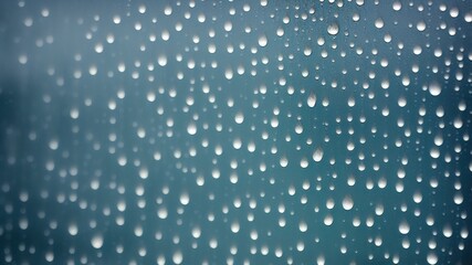 rain drops on window - generative ai illustration
