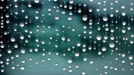 rain drops on window - generative ai illustration