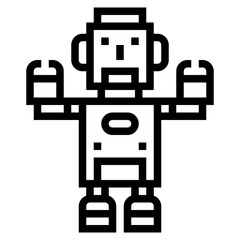 robot line icon style