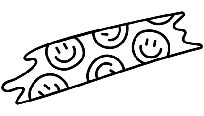 Cute doodle patch2 from the collection of girly stickers. Cartoon color vector illustration.