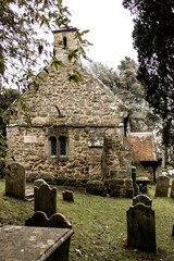 Bonchurch, Isle of Wight, UK. Old St.Boniface church dates back to the 11th century and now hosts...