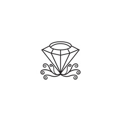 Fototapeta na wymiar diamond icon line design vector illustration