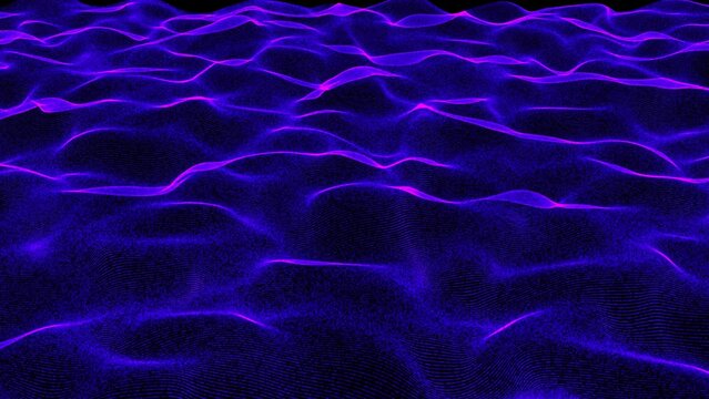 abstract water blue color wave squire particles motion pattern background