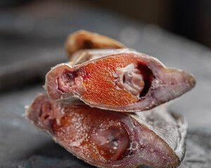 Salted dried roach fish. Fish appetizer for beer