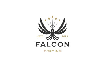 Falcon logo icon design template flat vector