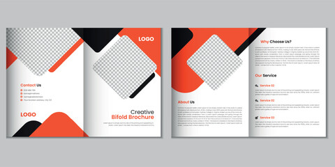 Bifold brochure, company profile, flyer, magazine, annual report, portfolio a4 size template design
