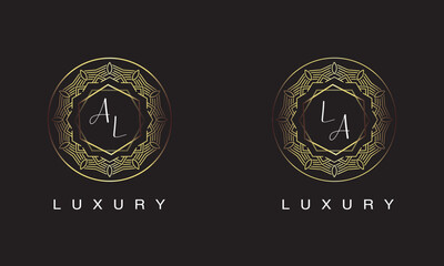 AL and LA luxury logo design.