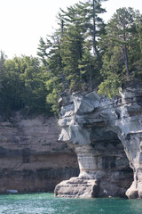 Rock formations form Painted Rocks National Seashore